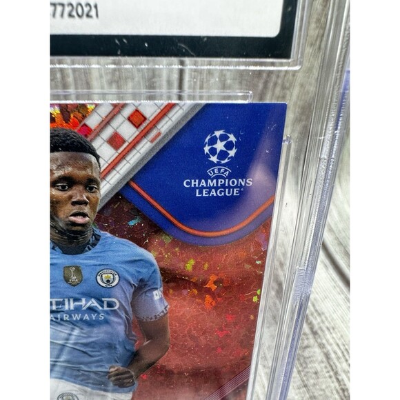 2024-25 Topps Finest Uefa CC Justin Oboavwoduo #112 Rose Gold Mini Diamond /50 - Picture 6 of 10